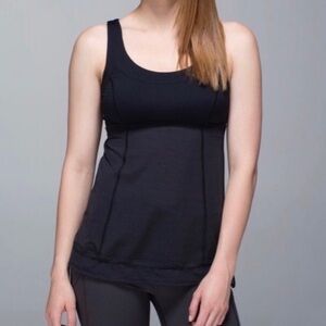 Lululemon Run: Black Ta Ta Topper Tank Top EUC